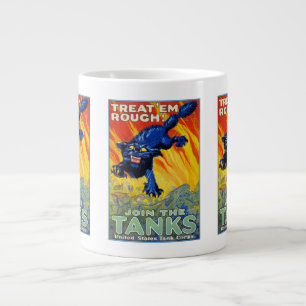 Vintage Militär Kriegsrekrutierung mit einer Wildk Jumbo-Tasse