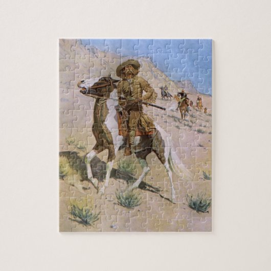 Vintage militärische Cowboys, The Scout von Reming Puzzle (Vertikal)