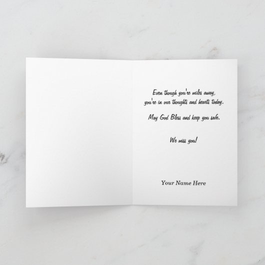 Vintage militärische Geburtstagskarte Karte (Innenseite)