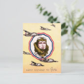 Vintage militärische Luftwaffe Geburtstagskarte Postkarte (Stehend Vorderseite)