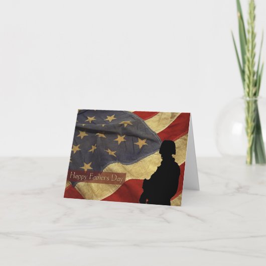 Vintage Militärkarte des Vatertages Karte (Vorderseite)