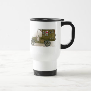 Vintage Militärkrankenwagen Reisebecher