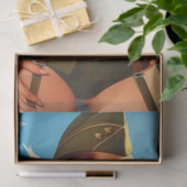 Vintage Militärmädchen Seidenpapier (Geschenk)