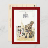 Vintage Militäruniformen, 10. Gurkha Rifles Postkarte (Vorne/Hinten)