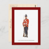 Vintage Militäruniformen, 1. Freiwilligenbataillon Postkarte (Vorne/Hinten)