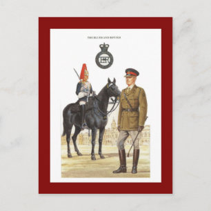 Vintage Militäruniformen, Blues und Royals Postkarte