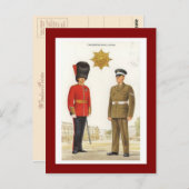 Vintage Militäruniformen, Kolodstream-Wachen Postkarte (Vorne/Hinten)