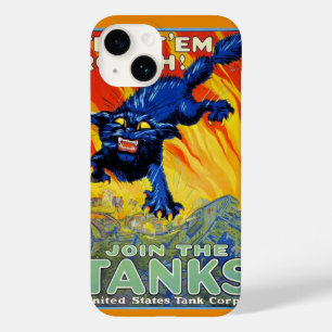 Vintage Militärwerbung mit einer Wildkatze Case-Mate iPhone 14 Hülle