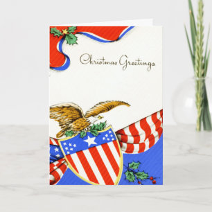 Vintage Military Christmas Card Feiertagskarte