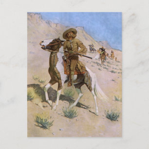 Vintage Military Cowboys, Der Scout von Remington Postkarte