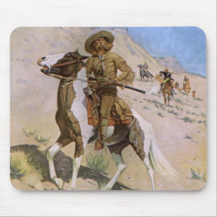 Vintage Military Cowboys, The Scout von Remington Mousepad