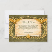 Vintage Military Graduation Party Dankeskarte (Vorderseite)