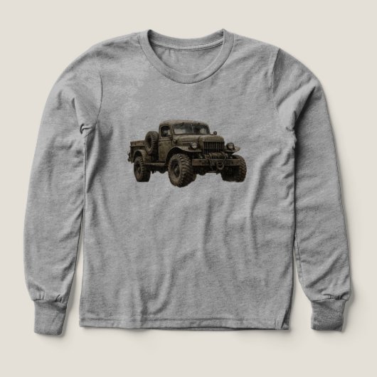 Vintage Military Off-Road Truck Illustration (Design Vorderseite)