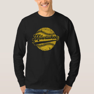 Vintage Milwaukee abgenutzt Retro-Schrift T-Shirt