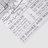 Vintage Milwaukee Eisenbahnkarte Seidenpapier (Ausschnitt)