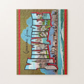 Vintage Milwaukee Postkarte Puzzle (Vertikal)