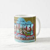 Vintage Milwaukee-Tasse Kaffeetasse (VorderseiteRechts)