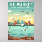 Vintage Milwaukee Wisconsin Poster (Vorne)