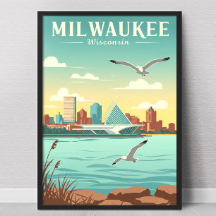 Vintage Milwaukee Wisconsin Poster