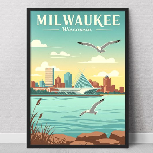 Vintage Milwaukee Wisconsin Poster