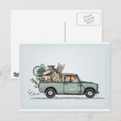 Vintage Mini Pickup Postkarte (Vorne/Hinten)