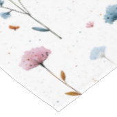 Vintage Minimal Blue and Pink Floral Personalized Tischdecke (Schrägansicht)