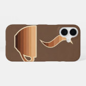 Vintage Minimal Espresso iPhone 16 Hülle (Rückseite (Horizontal))