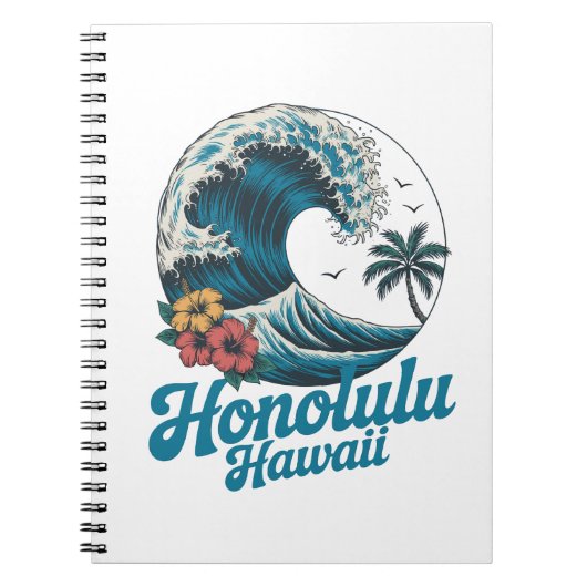 Vintage Minimal Honolulu Hawaii Aloha Travel Notizblock (Vorderseite)