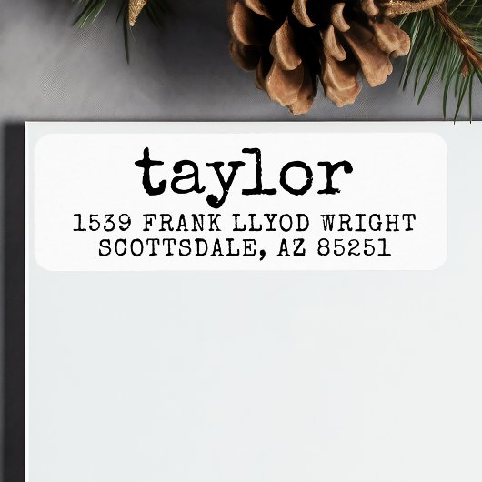 Vintage Minimal-Rücksendeadresse für einfache Schr