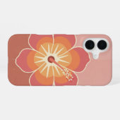 Vintage Minimaler Hibiskus iPhone 16 Hülle (Rückseite (Horizontal))