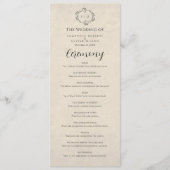 Vintage-Minimalist-Boho-Hochzeitsprogramm Programm (Vorderseite)