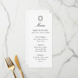 Vintage Minimalist Elegant Script Wedding Menu Menükarte