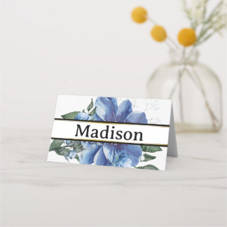 Vintage Minimalist Floral Personalized Place Card Platzkarte