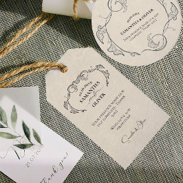 Vintage-Minimalist-Hochzeitsgeschenk-Anhänger Geschenkanhänger