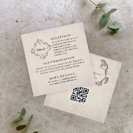 Vintage Minimalist Wedding Enclosure Card Begleitkarte