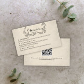 Vintage Minimalist Wedding Enclosure Card Begleitkarte