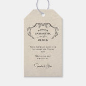 Vintage Minimalist Wedding Favour Tag  Geschenkanhänger (Vorderseite)