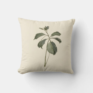 Vintage Minimalistische Botanische Blatt Creme Wur Kissen
