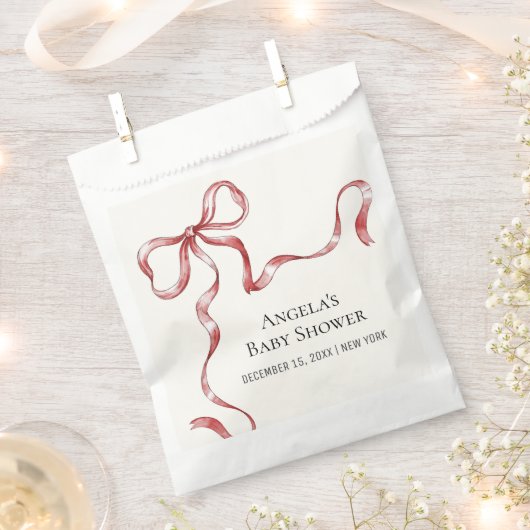 Vintage Minimalistische Bow Baby Dusche Geschenktütchen (Ausgeschnitten)