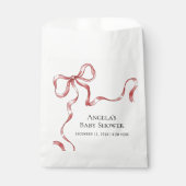 Vintage Minimalistische Bow Baby Dusche Geschenktütchen (Vorderseite)