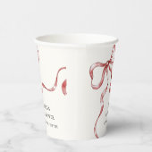 Vintage Minimalistische Bow Baby Dusche Pappbecher (Rechts)