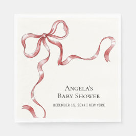 Vintage Minimalistische Bow Baby Dusche Serviette