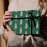 Vintage, minimalistische Fichten frohe Weihnachten