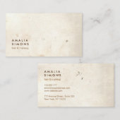 Vintage Minimalistische Geschäfts-Karten Visitenkarte (Vorne/Hinten)