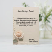 Vintage Minimalistische Hochzeit Dankeskarte (Stehend Vorderseite)