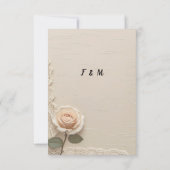 Vintage Minimalistische Hochzeit Dankeskarte (Rückseite)