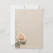 Vintage Minimalistische Hochzeit RSVP Karte (Rückseite)