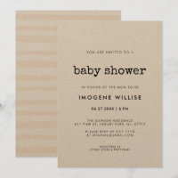 Vintage minimalistische Schreibmaschine Baby-Party