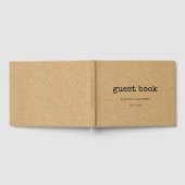 Vintage Minimalistische Schreibmaschine Kraft-Colo Gästebuch (Voll)