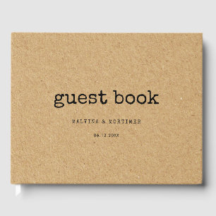 Vintage Minimalistische Schreibmaschine Kraft-Colo Gästebuch